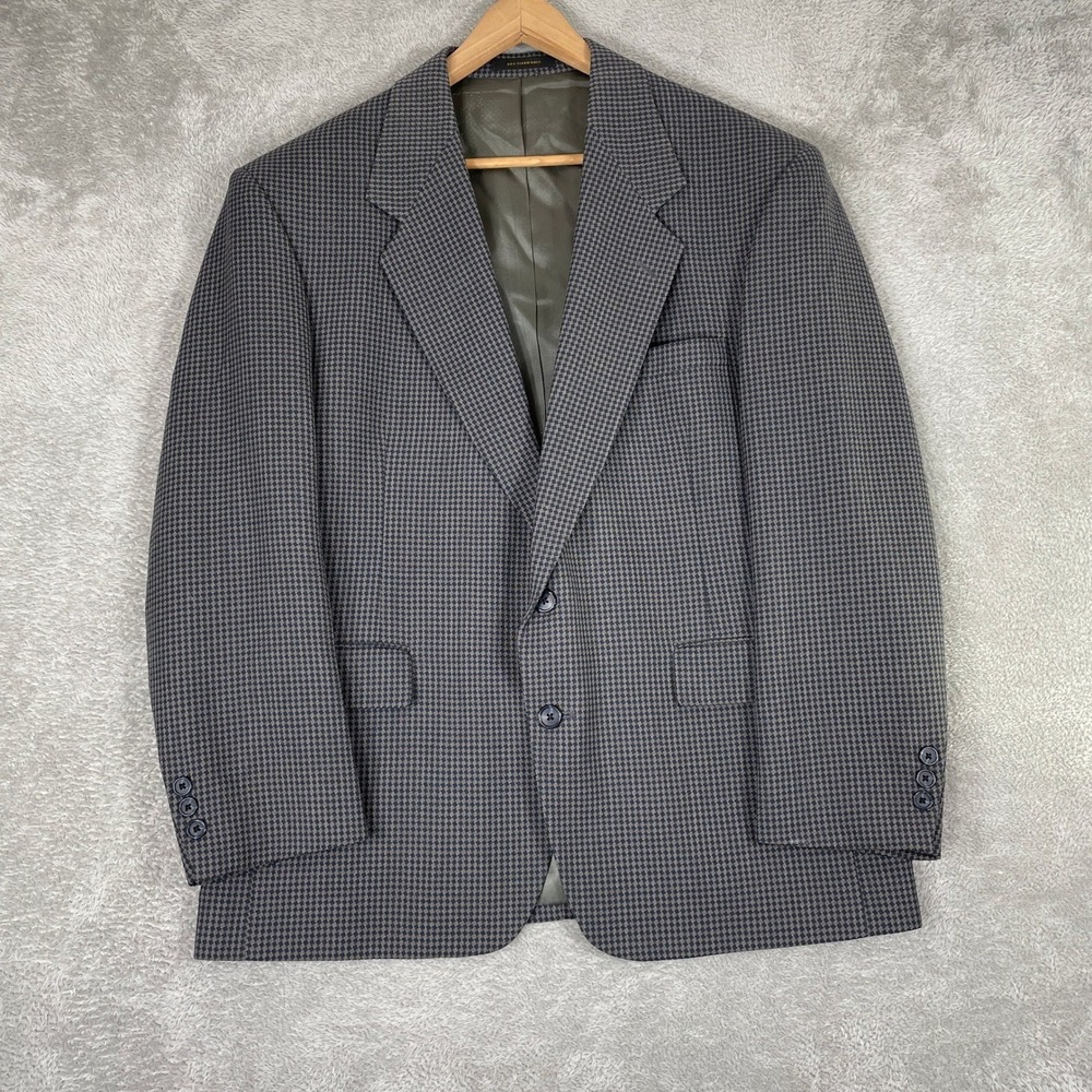 Givenchy Blazer Mens 42S Gray Houndstooth Sport Coat Monsieur Vintage Made USA